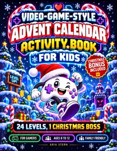 Front cover of The Video-Game-Style Advent Calendar Activity Book