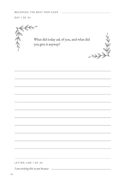 Keepsake page 14 with one line to the baby