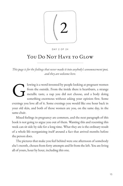 Day 2 opener on page 15, You Do Not Have to Glow